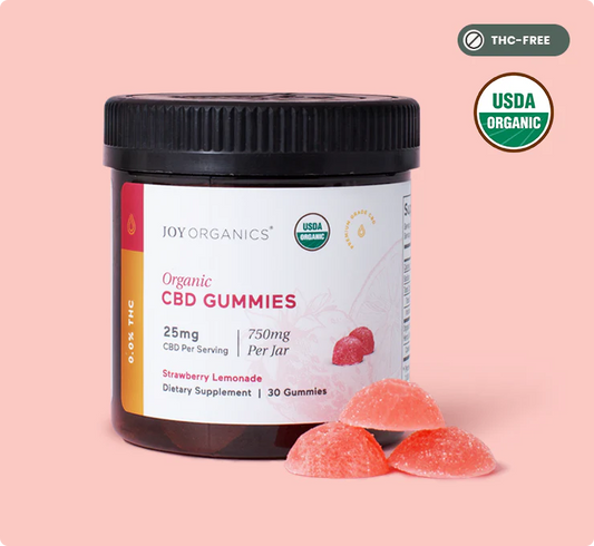 Organic Broad Spectrum Gummies NO THC- Strawberry Lemonade