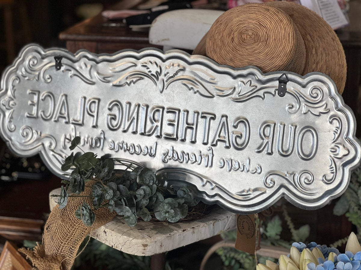 "Our Gathering Place" Metal Sign - The Mustard Seed Collection, The Seed