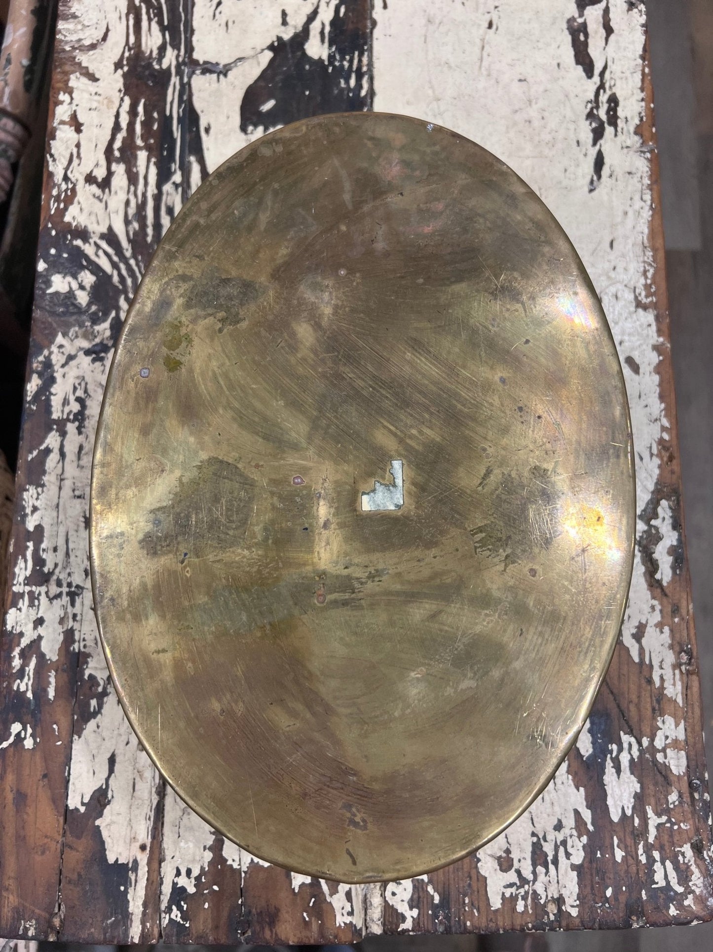 Oval Brass Container 