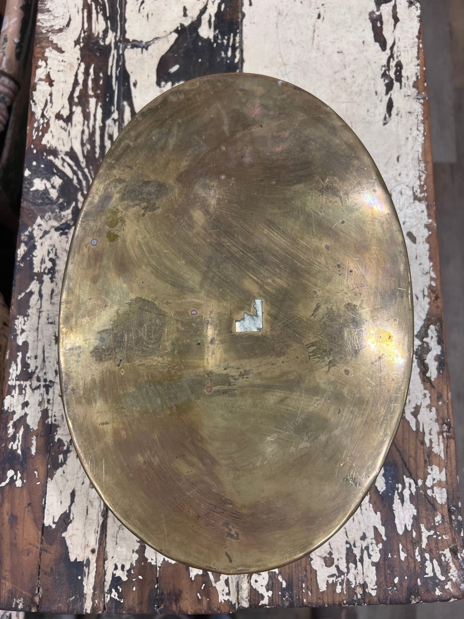 Oval Brass Container 