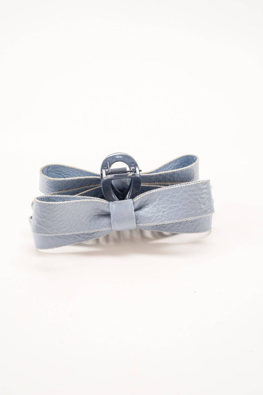 Paige Bow Hair Claw: Blue