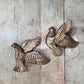 Pair of Bronze-Colored Soaring Doves 