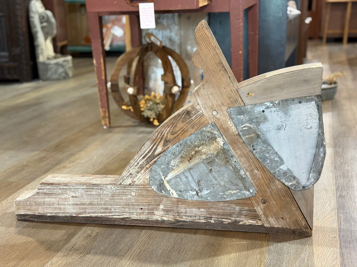 Pair of Chippy Corbels with Metal