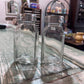 Pair of Clear Apothecary Pharmacy Squared Bottles - The Mustard Seed Collection, The Seed