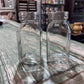 Pair of Clear Apothecary Pharmacy Squared Bottles - The Mustard Seed Collection, The Seed