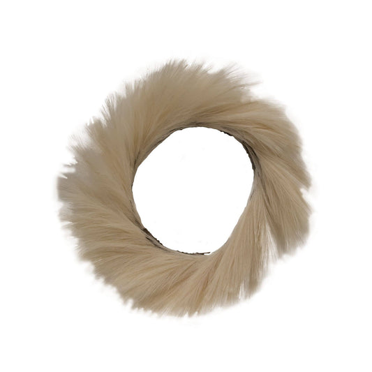 Pampas Grass Wreath 24" Cream - The Mustard Seed Collection, The Seed