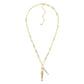 Paperclip Chain Link Necklace Featuring Fish Pendants 