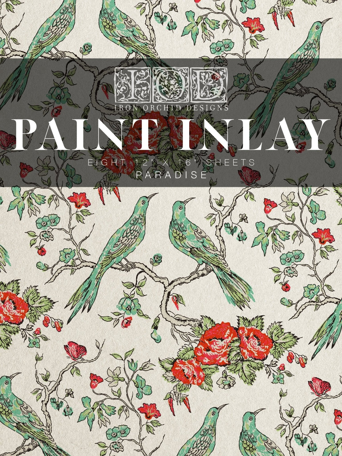 Paradise IOD Paint Inlay 12x16 Pad - The Mustard Seed Collection, The Seed