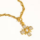 Patrice 18K Gold Non-Tarnish Cross Necklace: Yellow Gold - The Mustard Seed Collection, The Seed