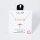 Pearlescent Bar Pendant With CrossDainty Chain Link Necklace