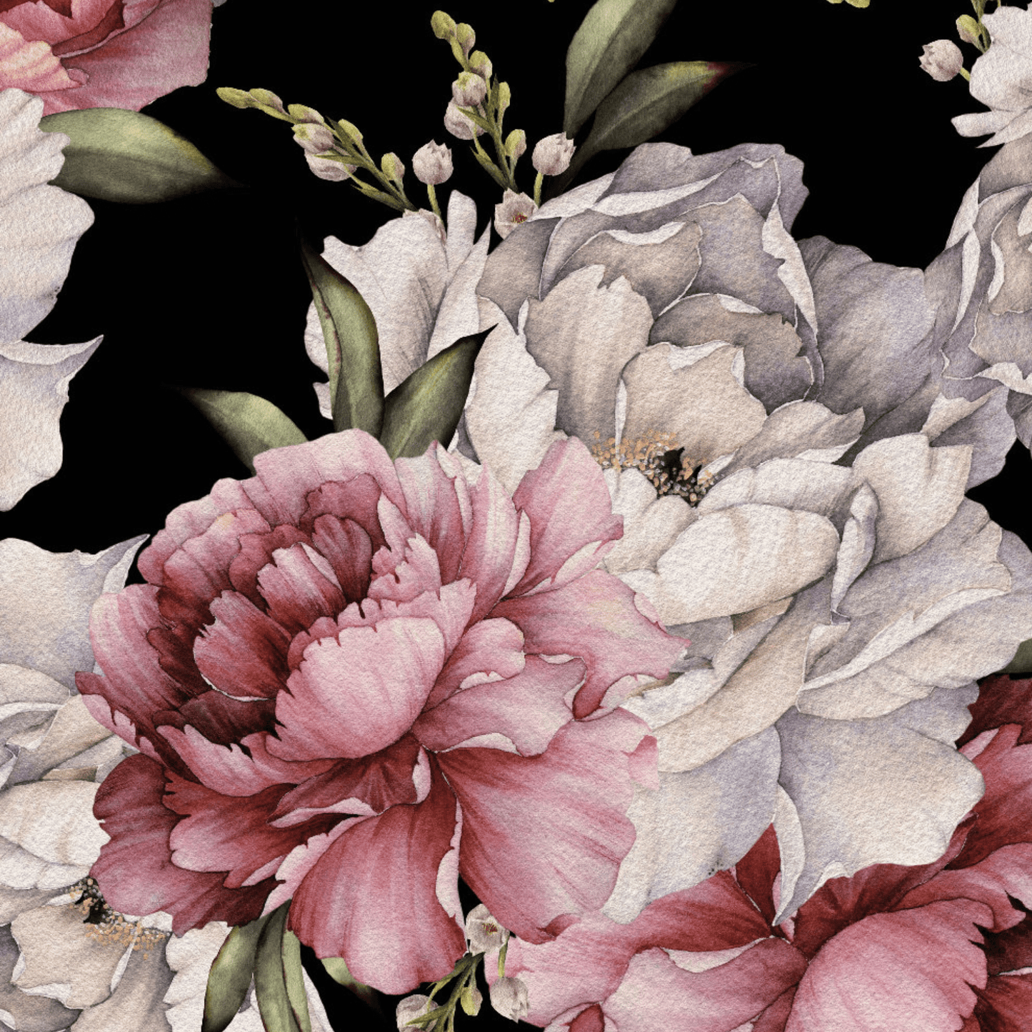 Peonies - A1 size large Decoupage Paper - pink flowers - The Mustard Seed Collection, The Seed