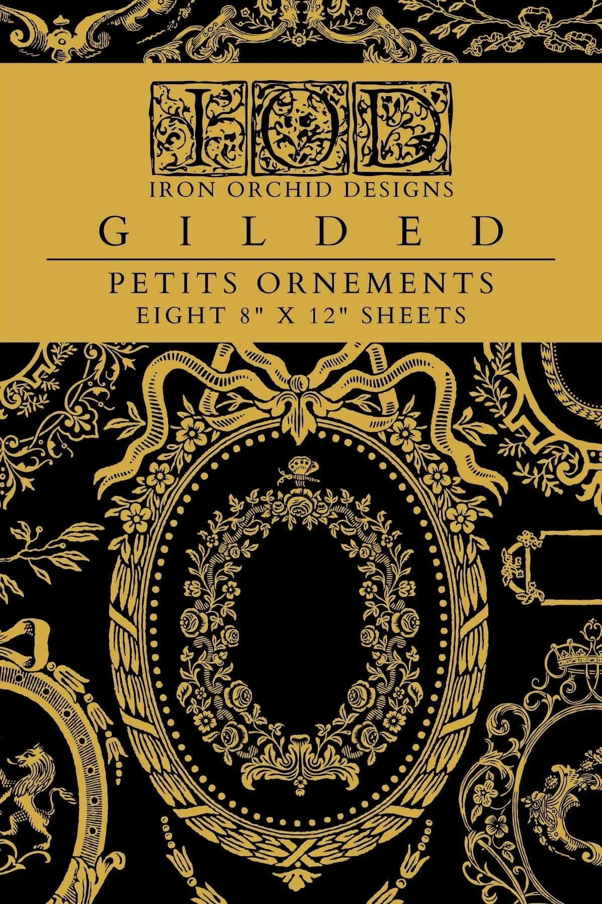 Petits Ornements Foil IOD Paint Inlay 8x12 Pad™ - The Mustard Seed Collection, The Seed