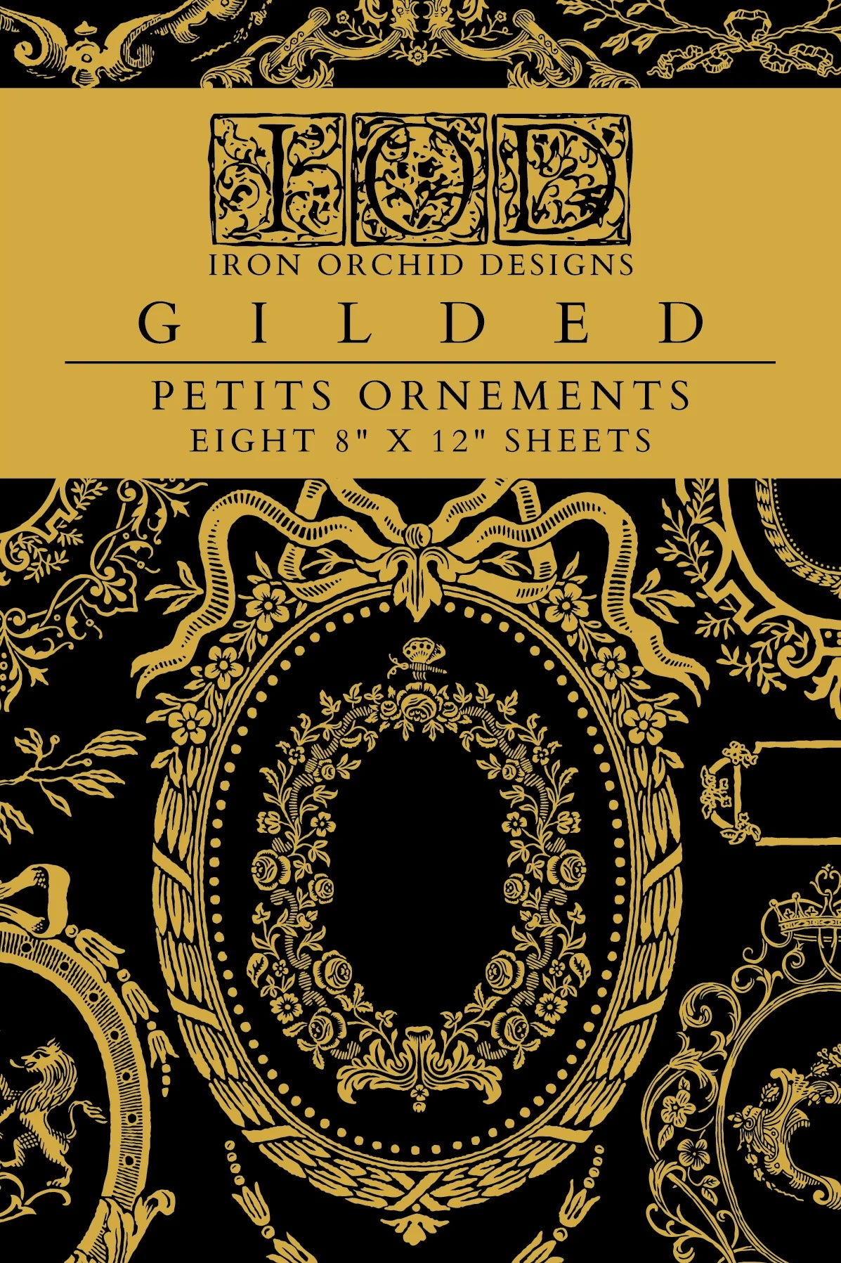 Petits Ornements Foil IOD Paint Inlay 8x12 Pad™