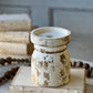 Pillar Candle Holder or Stem/Pick/Spray Holder 6" White Chippy - The Mustard Seed Collection, The Seed