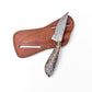Pine Cone Handle Damascus Skinner Knife - The Mustard Seed Collection, The Seed