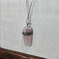 Pink Quartz Pendant on Sterling Silver Chain