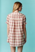 Plaid Button Down Mini Dress - The Mustard Seed Collection, The Seed