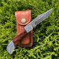 POCKET KNIFE WALNUT WOOD 6.5'' DAMASCUS STEEL KNIFE STEEL BO - The Mustard Seed Collection, The Seed