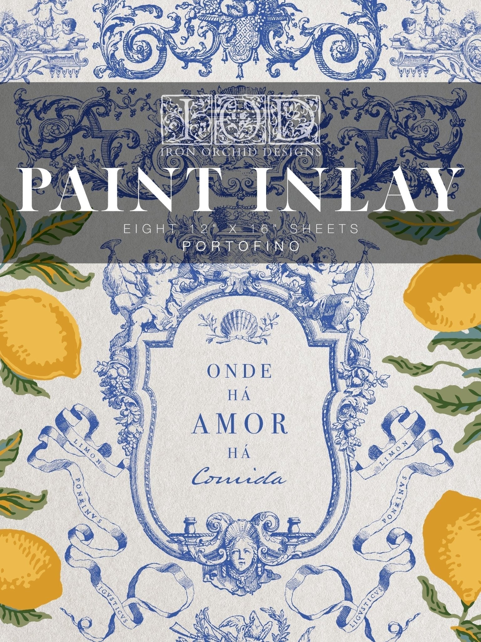 Portofino IOD Paint Inlay 12x16 Pad™ - The Mustard Seed Collection, The Seed