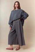 Pull-on Shirring Wide Leg Pants - The Mustard Seed Collection, The Seed