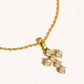 Raimon 18K Gold Non-Tarnish Dainty Cross Necklace: Yellow Gold - The Mustard Seed Collection, The Seed