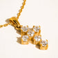 Raimon 18K Gold Non-Tarnish Dainty Cross Necklace: Yellow Gold - The Mustard Seed Collection, The Seed