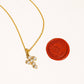Raimon 18K Gold Non-Tarnish Dainty Cross Necklace: Yellow Gold - The Mustard Seed Collection, The Seed