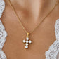 Raimon 18K Gold Non-Tarnish Dainty Cross Necklace: Yellow Gold - The Mustard Seed Collection, The Seed