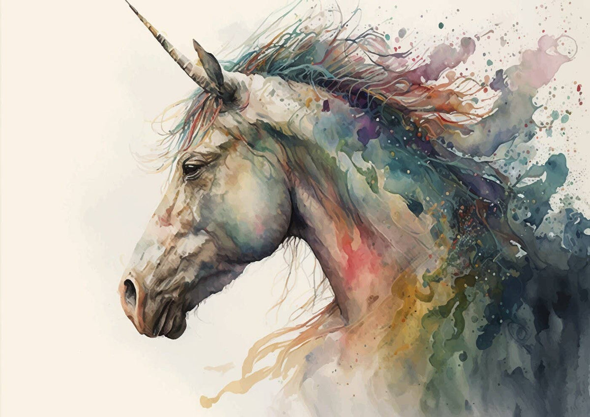 Rainbow Unicorn - A1 size large Decoupage Paper - The Mustard Seed Collection, The Seed