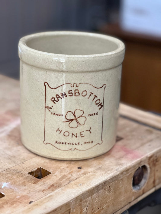 Ransbottom Honey Stoneware Crock - The Mustard Seed Collection, The Seed