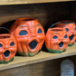 Rare Antique Paper Mâché Halloween Pumpkin Jack-O'-Lantern Bucket Set - Collection of 4 - The Mustard Seed Collection, The Seed
