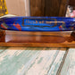 RARE Victorian Bristol Cobalt Blue Glass Rolling Pin Sailors Valentine w/ Custom Display Stand