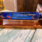 RARE Victorian Bristol Cobalt Blue Glass Rolling Pin Sailors Valentine w/ Custom Display Stand