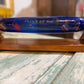RARE Victorian Bristol Cobalt Blue Glass Rolling Pin Sailors Valentine w/ Custom Display Stand