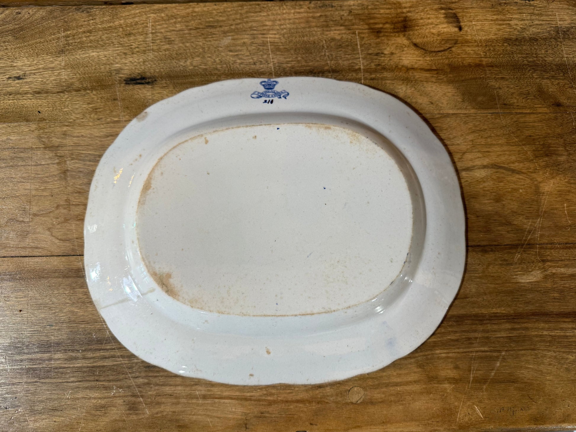 Real Stone China Oval Platter