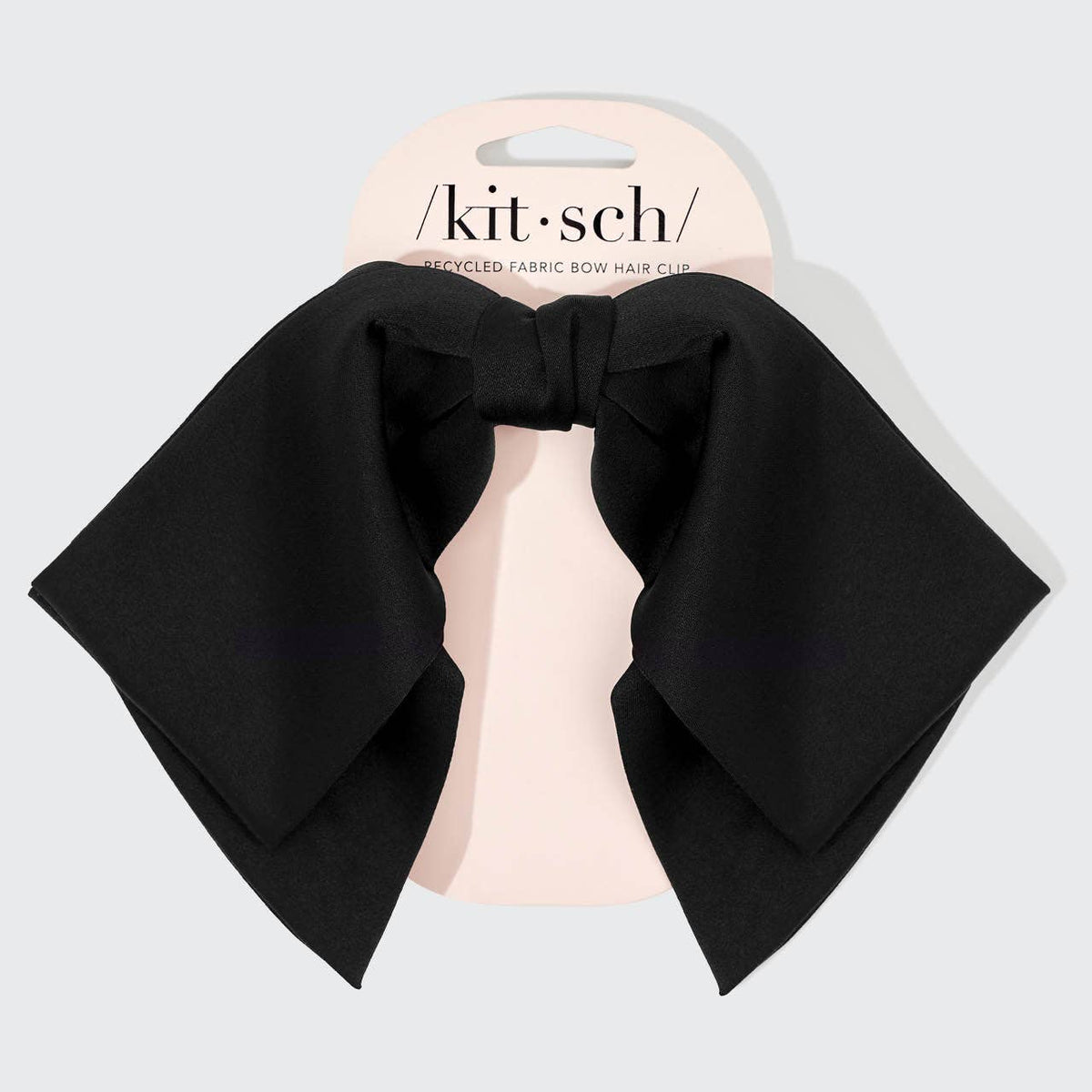 Recycled Fabric Bow Hair Clip 1pc- Black - The Mustard Seed Collection, The Seed