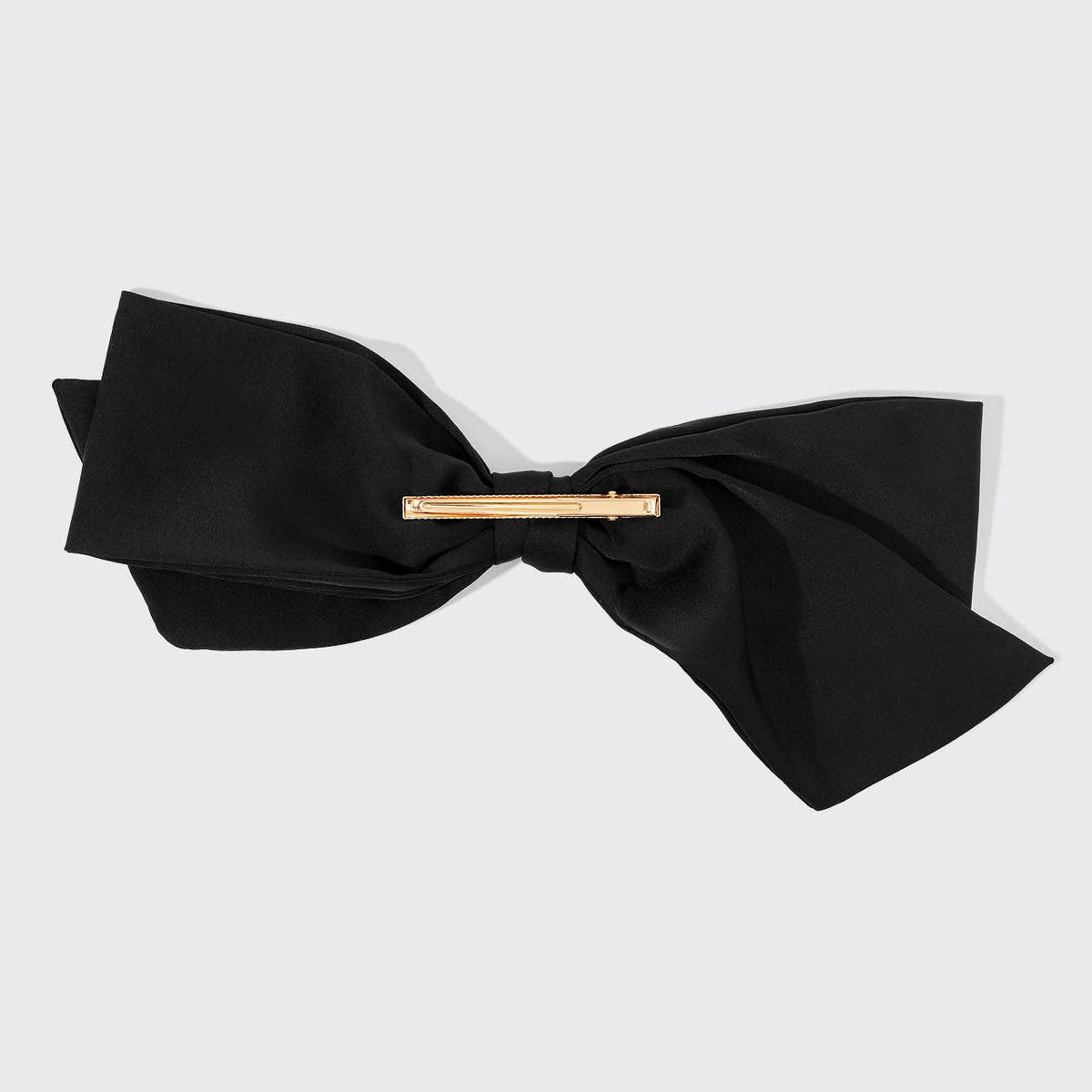 Recycled Fabric Bow Hair Clip 1pc- Black - The Mustard Seed Collection, The Seed