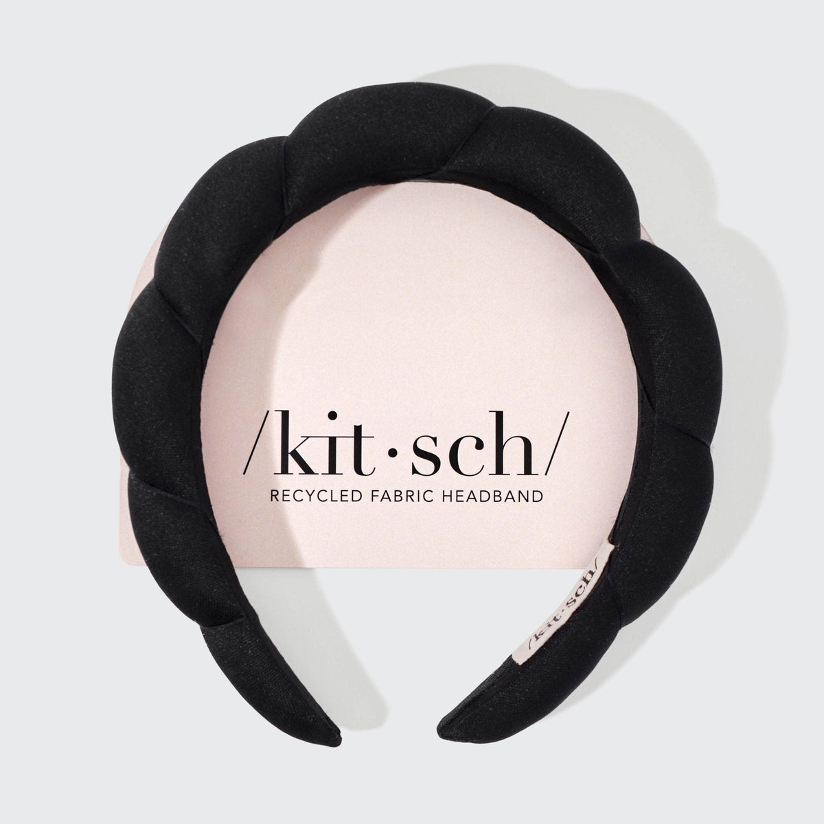 Recycled Fabric Puffy Headband 1pc- Black - The Mustard Seed Collection, The Seed