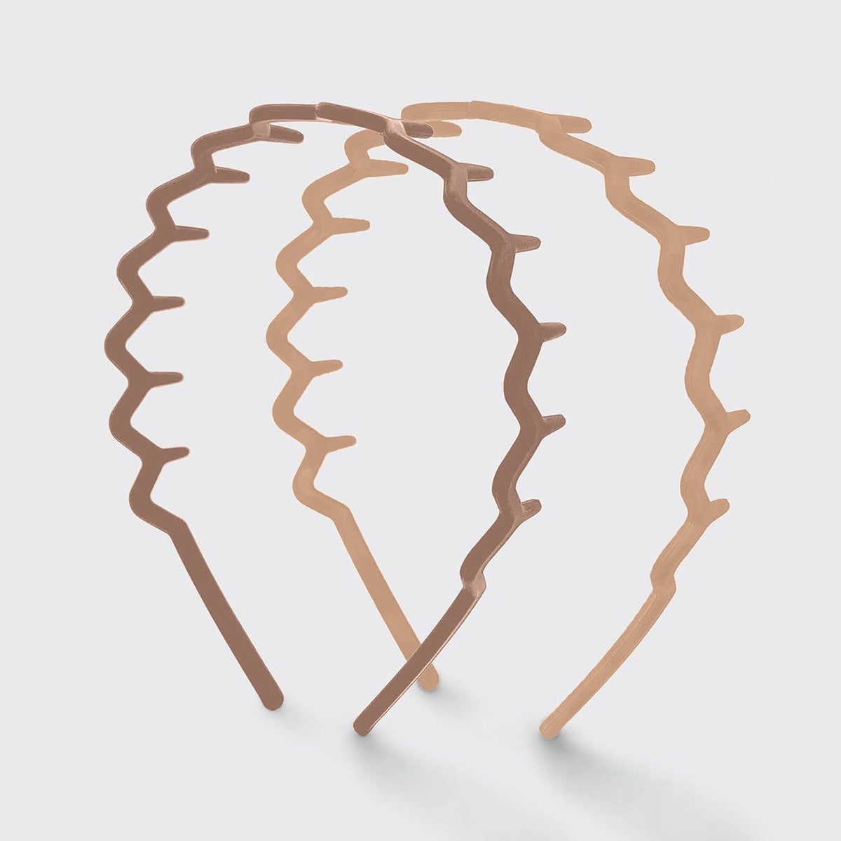 Recycled Plastic Zig Zag Headband 2pc - Neutral - The Mustard Seed Collection, The Seed