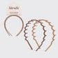 Recycled Plastic Zig Zag Headband 2pc - Neutral - The Mustard Seed Collection, The Seed