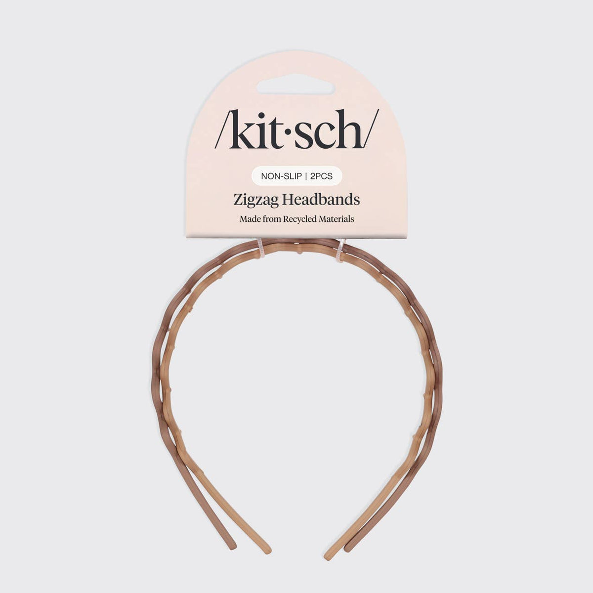 Recycled Plastic Zig Zag Headband 2pc - Neutral - The Mustard Seed Collection, The Seed