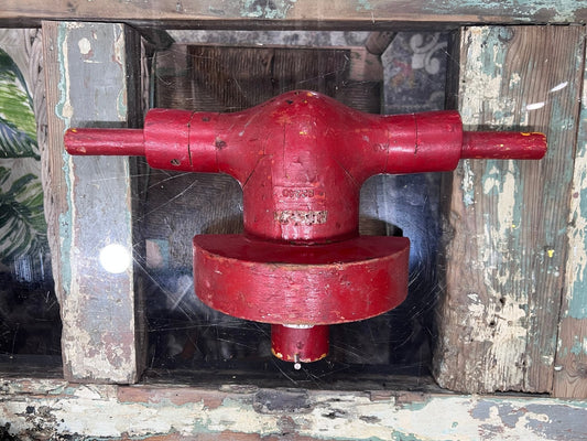 Red Antique Wooden Foundry Mold