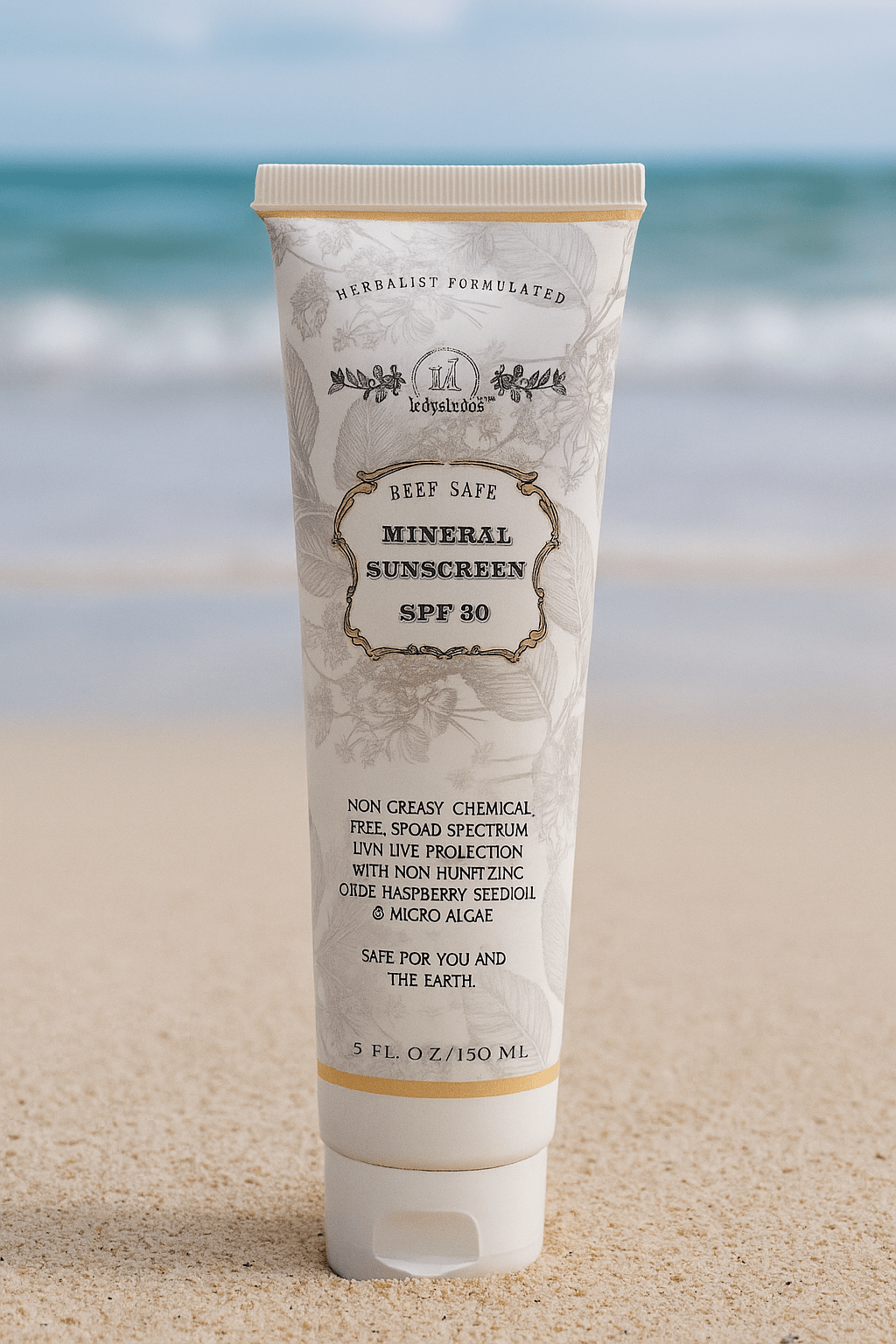 Reef Safe Vegan Mineral Sunscreen with Tremella Mushroom