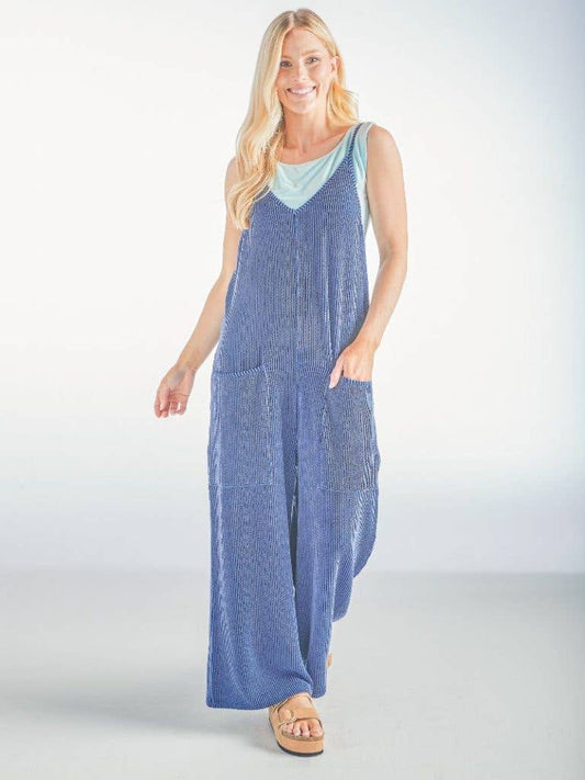 Relaxed Navy Jumpsuit 2XL