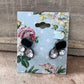 Retro Midnight Black & Clear Crystal Cluster Clip-On Earrings – 0.75" x 1" Statement EarringsEarrings