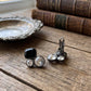 Retro Midnight Black & Clear Crystal Cluster Clip-On Earrings – 0.75" x 1" Statement EarringsEarrings