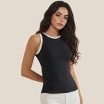 Reversible High Neck Two Tone Tank Top 