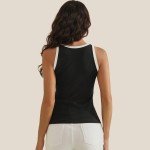 Reversible High Neck Two Tone Tank Top 
