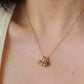 Reyna 18K Gold Non-Tarnish Five Stone Charm Necklace: Multi-Colored - The Mustard Seed Collection, The Seed