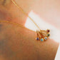 Reyna 18K Gold Non-Tarnish Five Stone Charm Necklace: Multi-Colored - The Mustard Seed Collection, The Seed